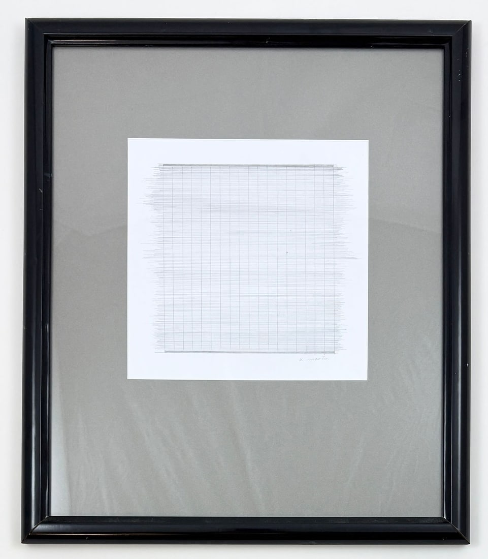 Agnes Martin - Untitled, Pencil Drawing (1 of 9)