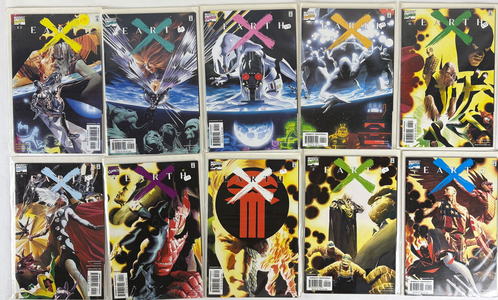 Vintage Earth X Comic Books, Grouping of Eleven (11) (1 of 2)