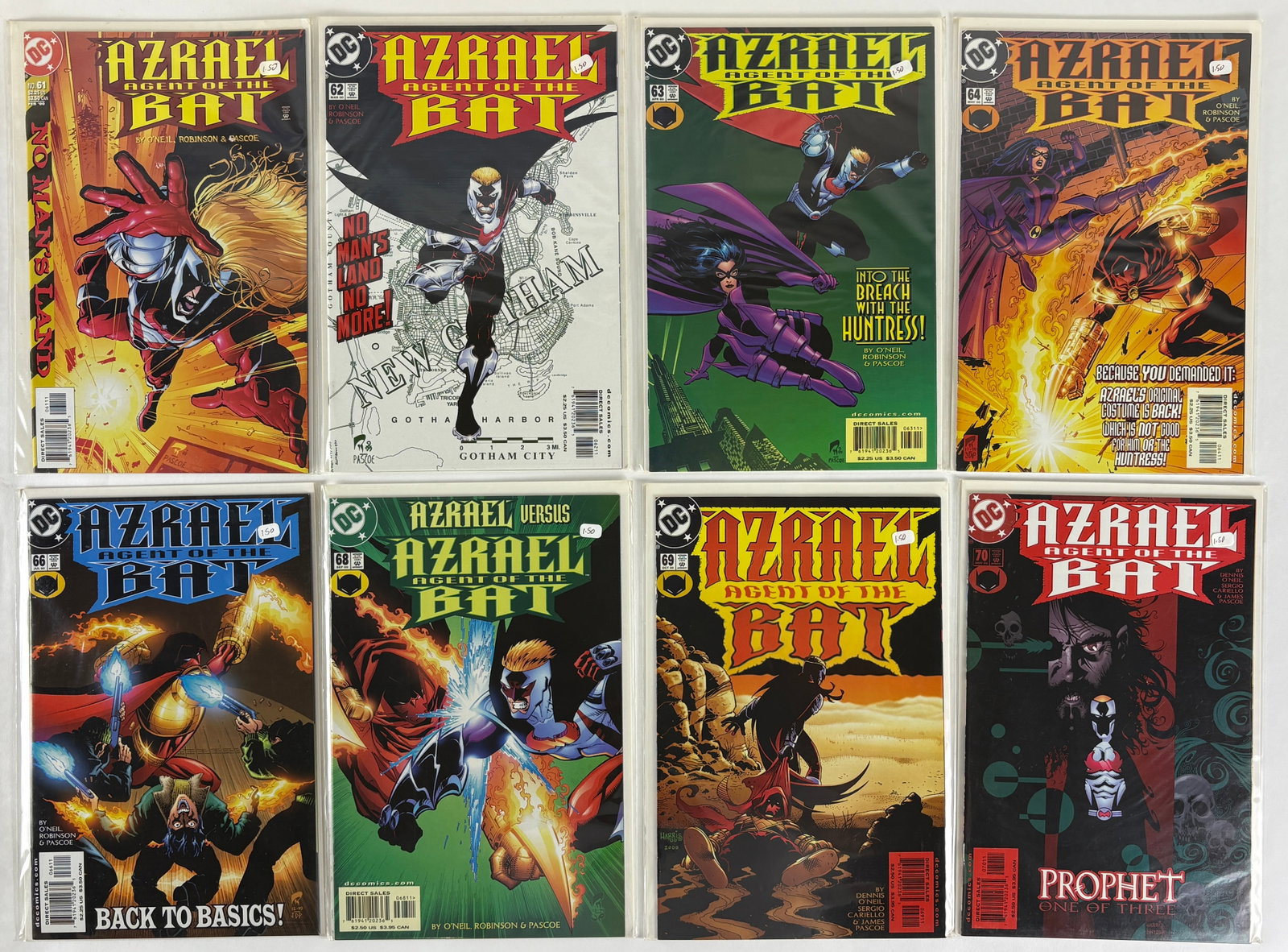 Vintage Azrael Agent of the Bat Comic Books, Grouping of Nine (9): Vintage Azrael Agent of the Bat Comic Books Grouping of 9 different comics Each sealed