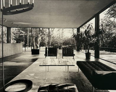 Ezra Stoller - Johnson House, 1949: EZRA STOLLER (1915–2004) Johnson House, New Canaan, Connecticut, 1949 Print 7 inches x 5.5 inches