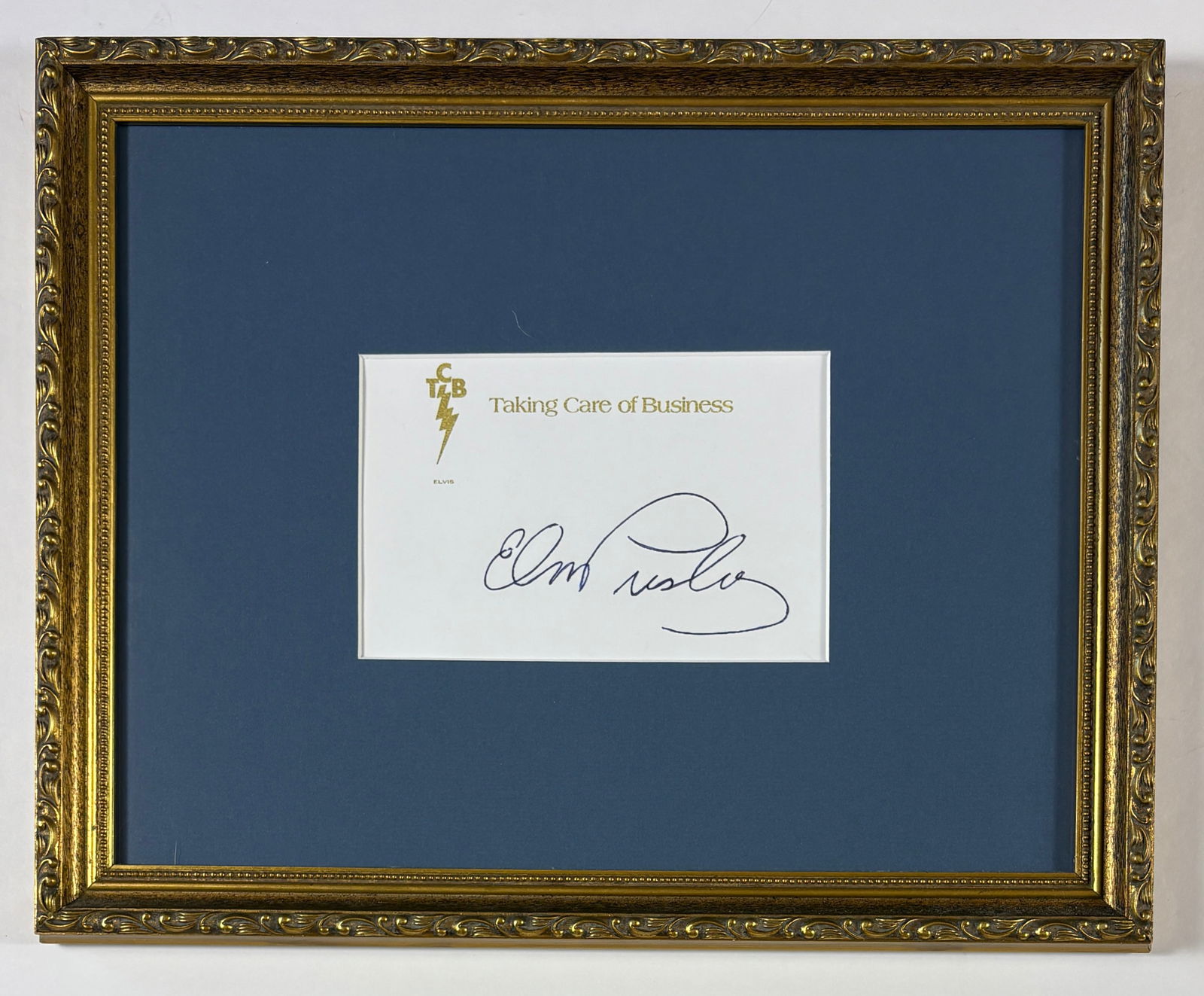 Elvis Presley - Taking Care of Business, Hand Signed w/ COA (1 of 7)