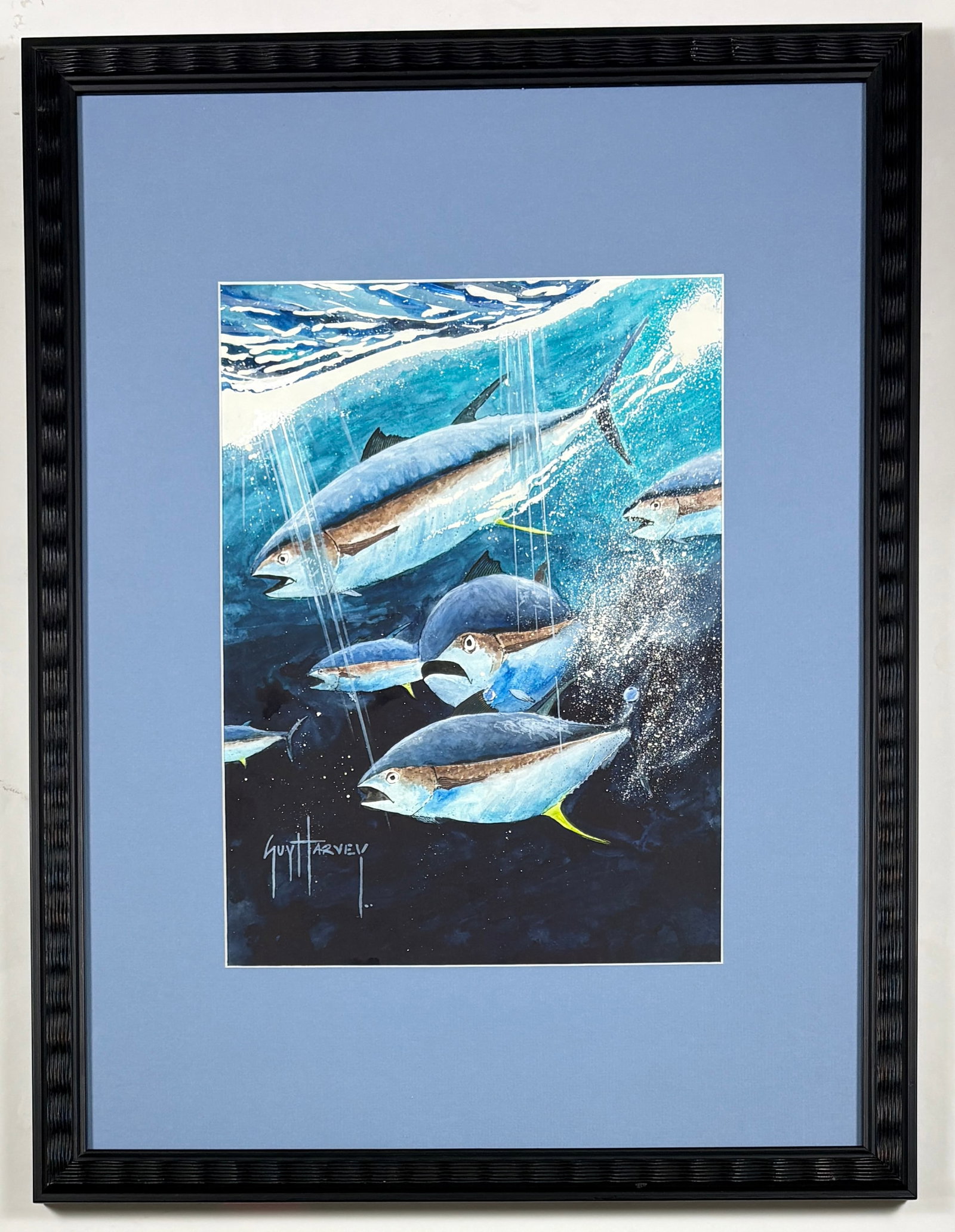 Guy Harvey - School of Yellowfin Tuna, Watercolor on Paper (1 of 7)