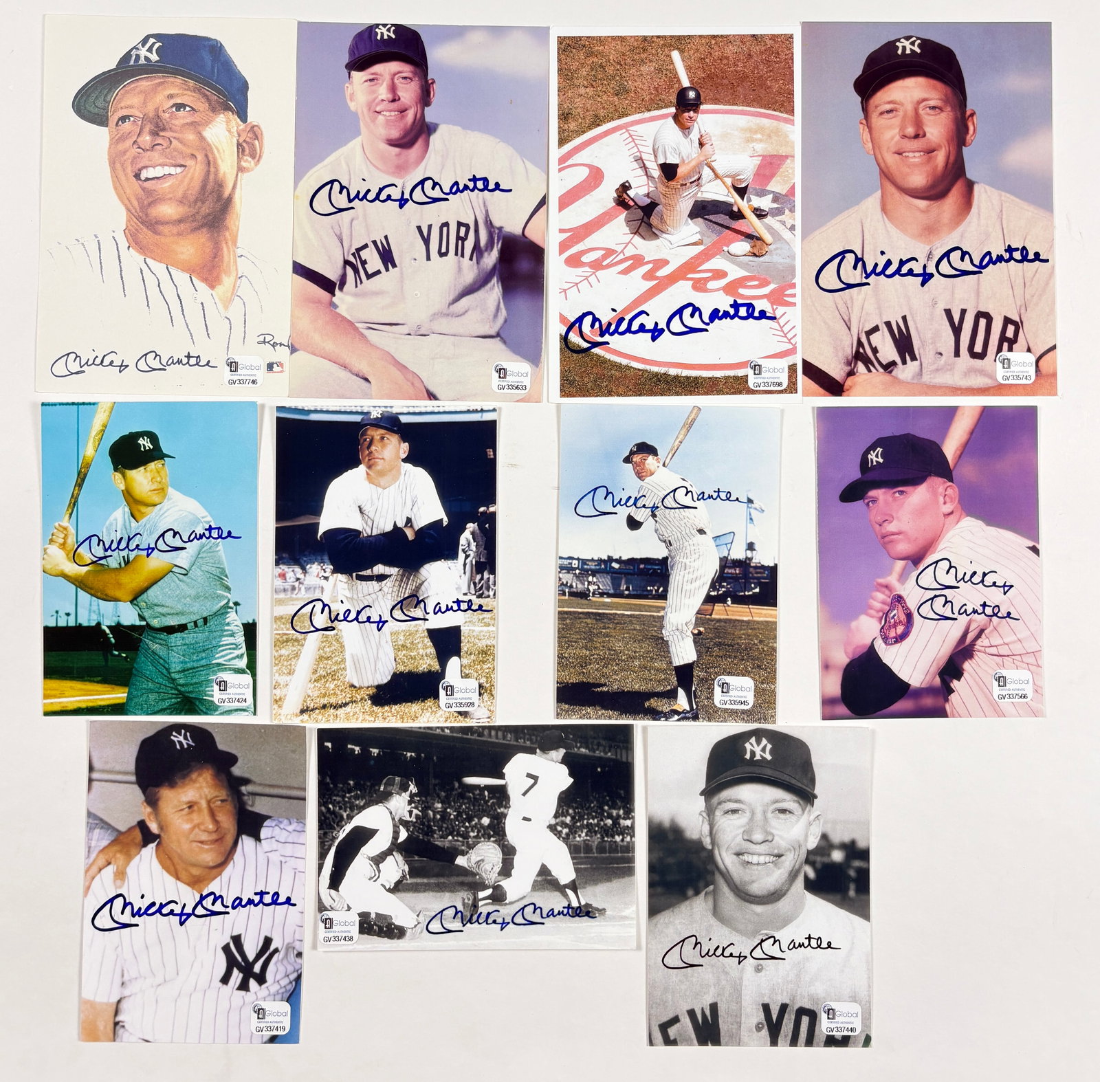 Mickey Mantle - Massive Lot of Hand Signed Cards/Photographs (Authenticated) (1 of 13)