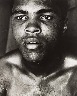 Gordon Parks - Muhammad Ali, (Original Silver Gelatin): GORDON PARKS (1912-2006) Muhammad Ali, 1966 Original Silver Gelatin Print 10 x 8 inches This iconic photograph by Gordon Parks, captured in 1966, features the legendary boxer Muhammad Ali during a piv