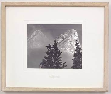 Ansel Adams - Eagle Peak & Middle Brother, 1968 (Silver Print): ANSEL ADAMS (1902-1984) Eagle Peak & Middle Brother, 1968 Edition Photograph This stunning photograph, *Eagle Peak & Middle Brother*, captures the majestic beauty of the Yosemite Valley. Taken by the