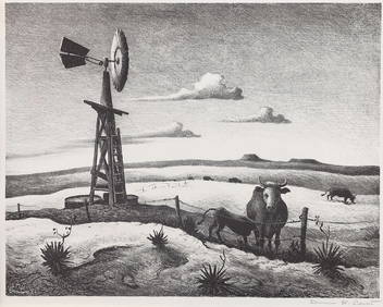 Thomas Hart Benton - West Texas, 1952 (Pencil Signed) (1 of 1)
