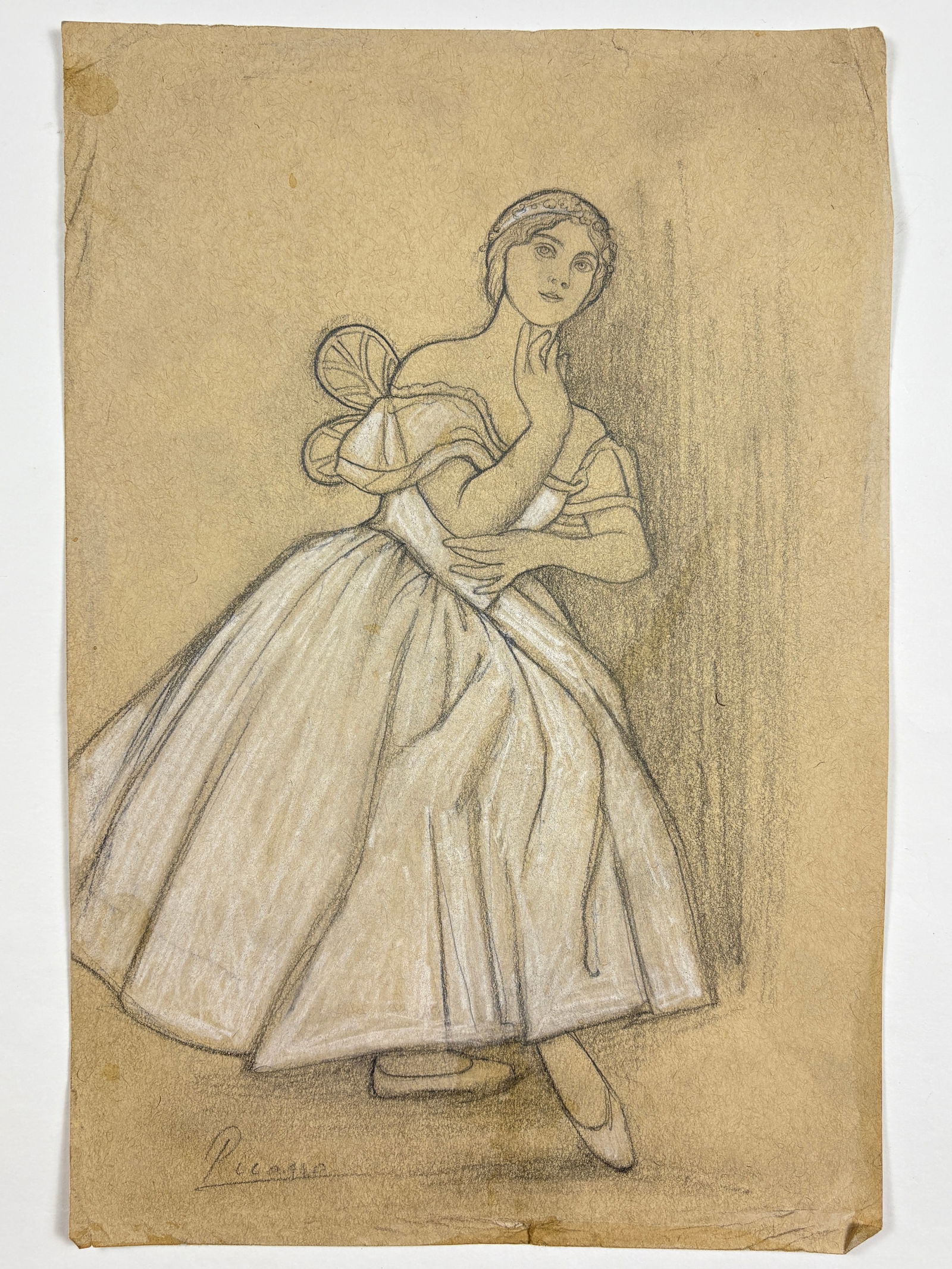 Pablo Picasso - Olga Khokhlova in Ballet Dress, Pencil Drawing (1 of 8)