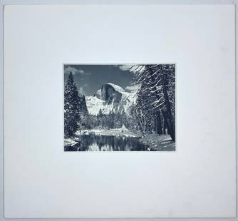 Ansel Adams - Half Dome, Merced River, Alan Ross: ANSEL ADAMS (1902–1984) Half Dome, Merced River, Winter, Yosemite National Park, California Printed by Alan Ross from the original negative 13.5 x 16.5 inches (34.3 x 41.9 cm) *Half Dome, Merced Riv