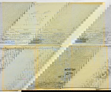Lot of Seven Apollo 14 ALSEP Experiment Control Panel Engineering Blueprints: NASA / VARIOUS CONTRACTORS – Apollo 14 ALSEP Experiment Control Panel IA-230 Lot of Seven Engineering Blueprints for the Apollo 14 Science Experiment Control & Display Panel Original “Master
