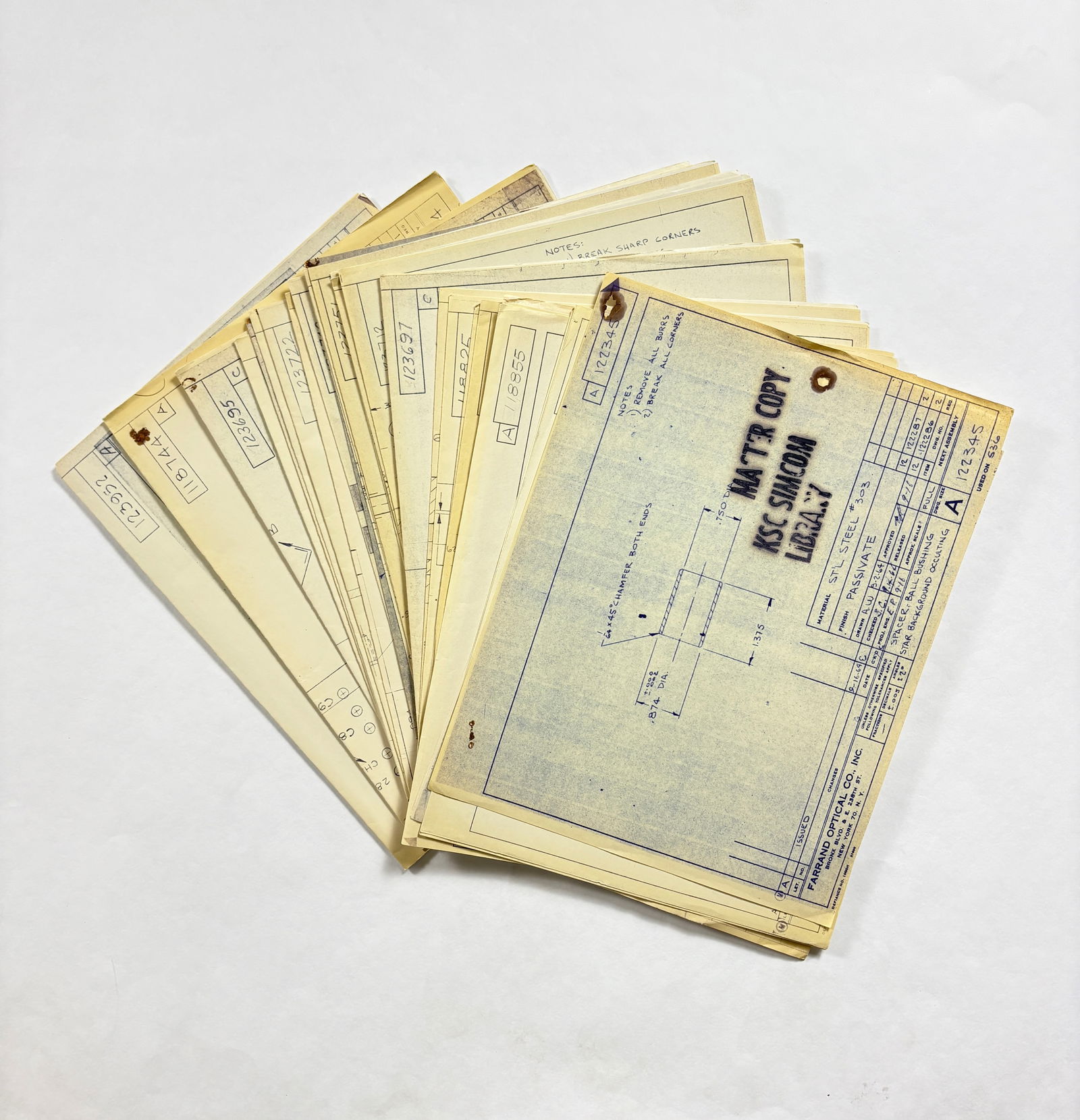Pre-Apollo – Lot of 29 Original NASA Contractor Blueprints (Various Sizes, 1950s–Early 1960s) (1 of 18)
