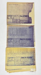 Apollo 1 – Lot of Three Size J Blueprints by Link General Precision (Connector & Wiring Systems): NASA / LINK GENERAL PRECISION SYSTEMS Lot of Three Engineering Blueprints – Connector and Wiring Panel Layouts Size J – Each 67 x 36 inches An original matched set of three oversized engineering b