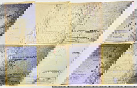 Apollo 1 – Lot of 8 Engineering Blueprints by Link & Farrand (Various Sizes): NASA / LINK-GENERAL PRECISION & FARRAND OPTICAL CO. Lot of 8 Original Engineering Blueprints for Simulator and Console Assemblies Various Sizes – Mostly Size B & C – Apollo 1 An exceptional group
