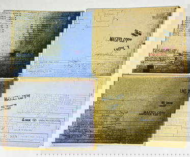 Apollo 14 – Lot of 4 Blueprints by Farrand & Link for Signal Cable & Simulator Wiring: NASA / FARRAND OPTICAL CO., INC. & LINK GENERAL PRECISION SYSTEMS Lot of Four Engineering Blueprints for Electrical Signal Wiring & Simulator Cabling Sizes D–J A matched lot of four original Apollo