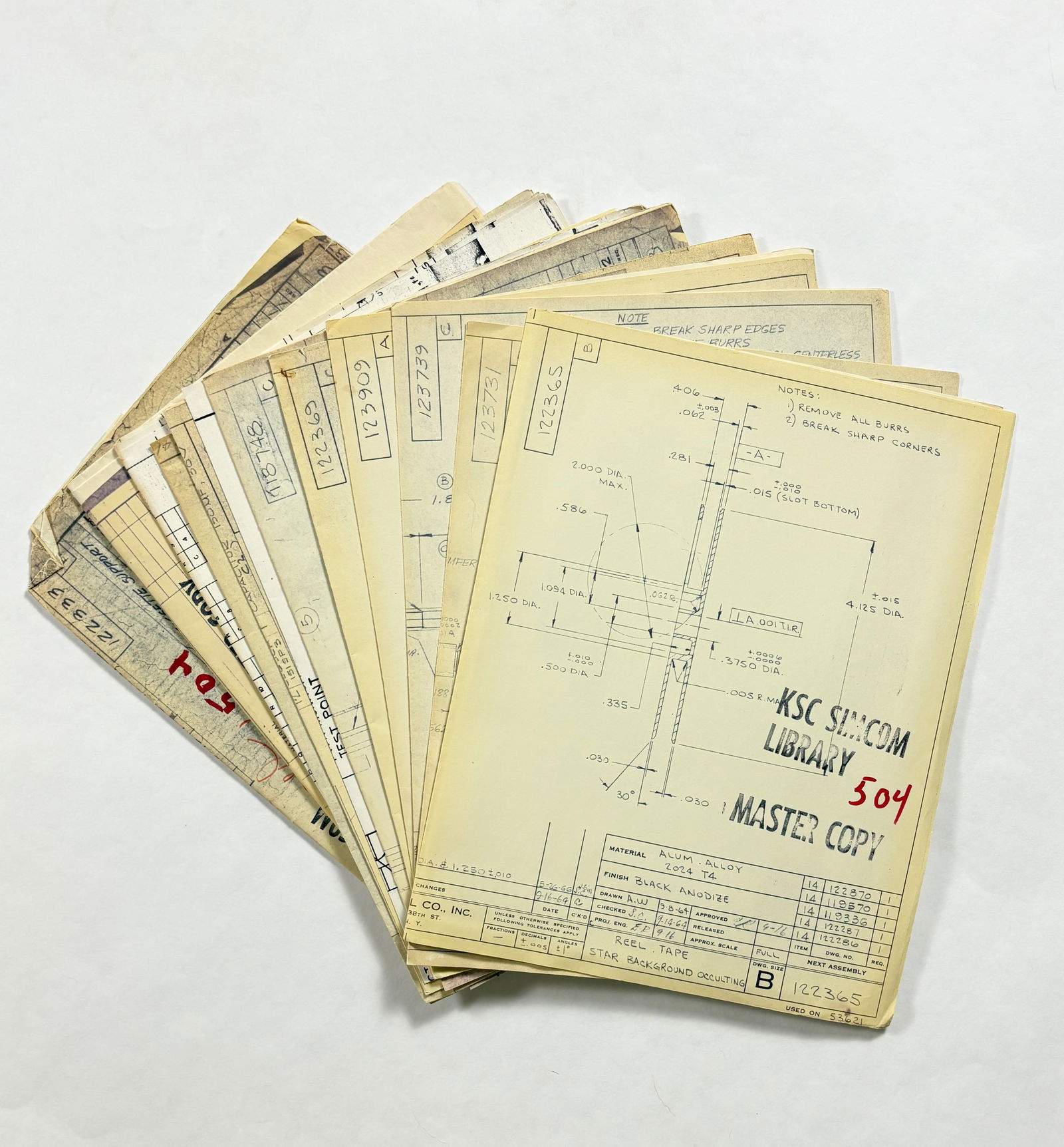 Apollo 1 – Lot of 19 Original NASA Blueprints from Block I Development (Mixed Sizes) (1 of 19)
