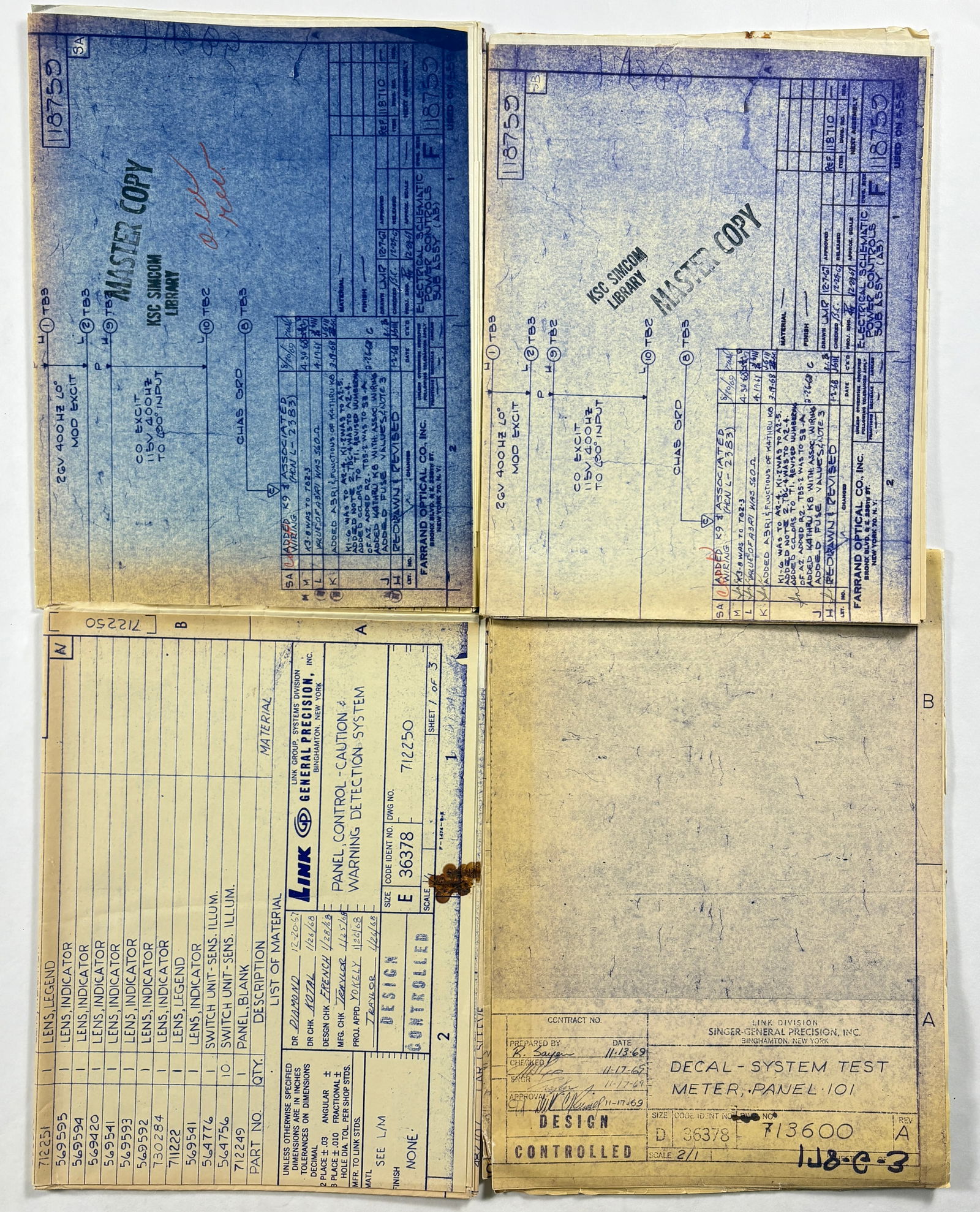 Apollo 12 Command Module – Lot of 4 Original NASA Blueprints, Sizes D, E & F (1 of 11)