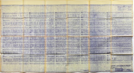 Apollo 1 – Command Module Cable Routing Blueprint, Drawing 690004, Sheet 2: LINK GROUP, GENERAL PRECISION SYSTEMS DIVISION Original NASA Engineering Drawing – Command Module Cable Routing Table Large-format technical blueprint showing extensive cable and signal routing