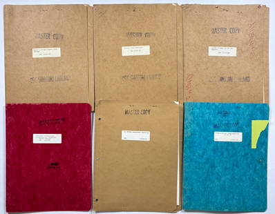 Apollo-Era NASA Master Folders – Lot of 6 SIMCOM Hardware Modification Files, 1969–71: NASA / LINK SIMCOM & KSC SIMCOM LIBRARY Lot of Six Original “Master Copy” Folders for Command Module Simulator Modifications, 1969–71 This archival lot features six authentic “MASTER