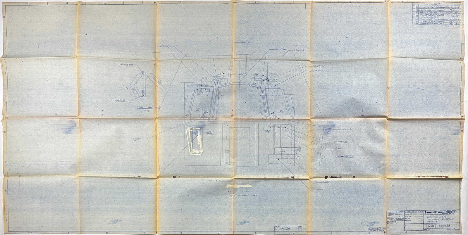 Apollo 11 – Link Precision Size J Blueprint, Marking Instl–Interior CM (67 × 33.75 in) (1 of 7)