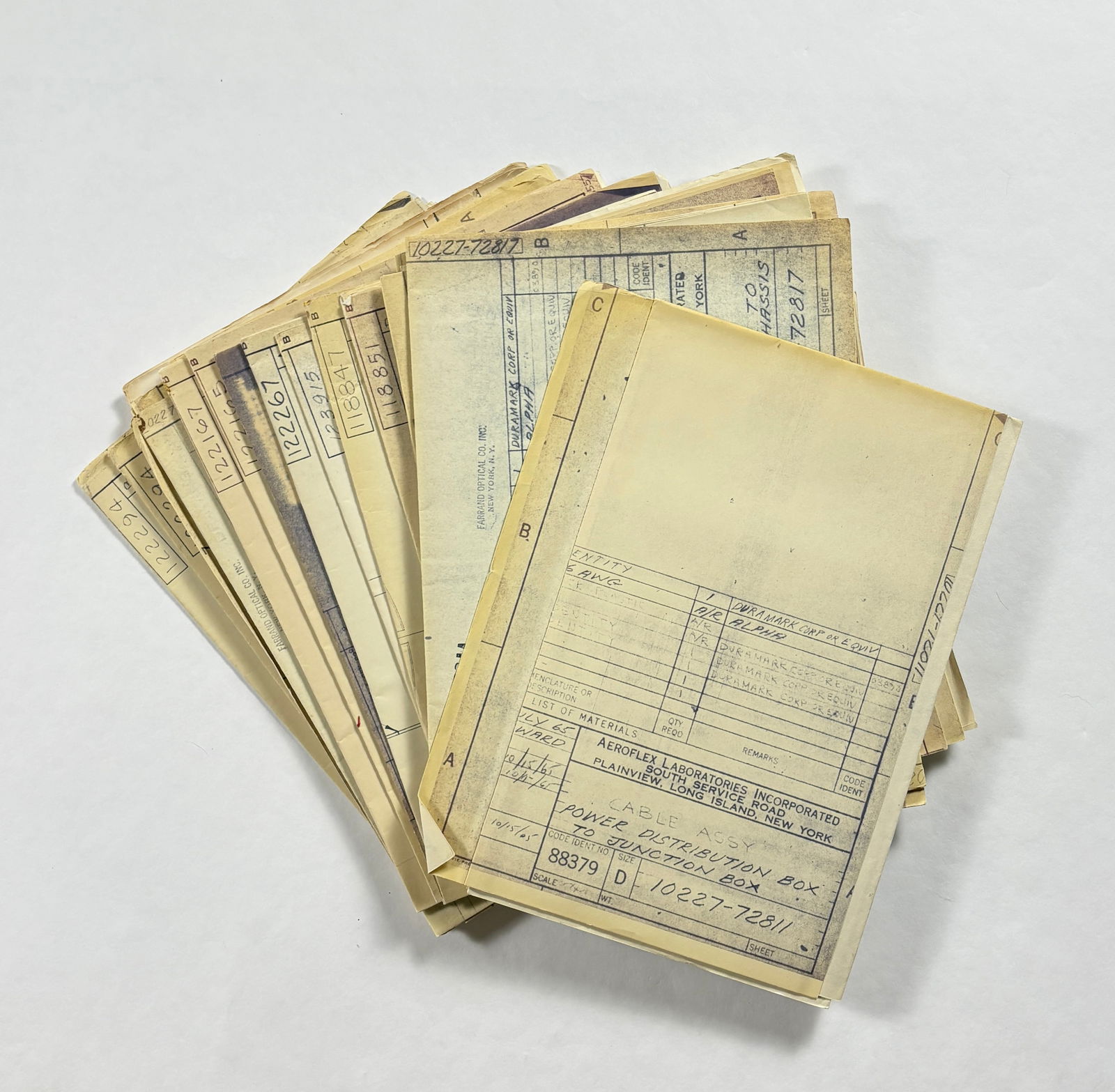 Pre-Apollo 1 – Lot of 17 NASA & Contractor Blueprints (Farrand, Aeroflex, NASA; Sizes D–F) (1 of 19)