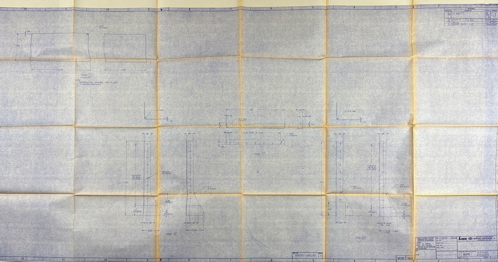 Apollo 1 – Link General Precision Size J Blueprint (67" × 36") (1 of 13)