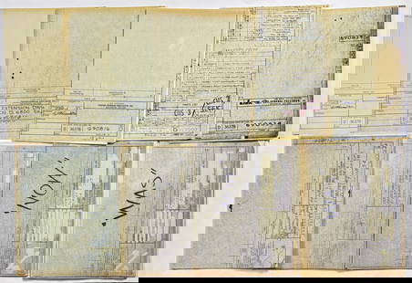 Apollo 15 – Lot of 9 NASA Blueprints incl. Farrand & Singer General Precision: FARRAND OPTICAL CO., INC., LINK GENERAL PRECISION, and SINGER GENERAL PRECISION Lot of Nine Original NASA Engineering Blueprints Group of nine Apollo 15-era engineering drawings comprising five size D