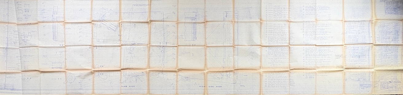 Apollo Lunar Experiments – 145" Master Blueprint for ALSEP Final Assembly, Size J (1968): BENDIX SYSTEMS DIVISION, ANN ARBOR, MICHIGAN Final Assembly Master Blueprint for ALSEP Subpackage – Size J Massive original engineering blueprint dated July 3, 1968, from Bendix Systems Division,