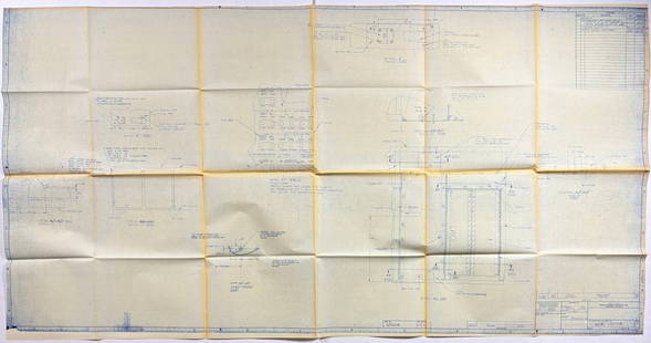 Apollo 7 – Singer-General Precision Size J Blueprint, Control Panel Layout (66 × 34 in): SINGER-GENERAL PRECISION Engineering Blueprint – Control Panel Hardware Layout, Drawing No. 690114 Size J – 66 × 34 inches Apollo 7 (1968) Large-format original NASA contractor blueprint
