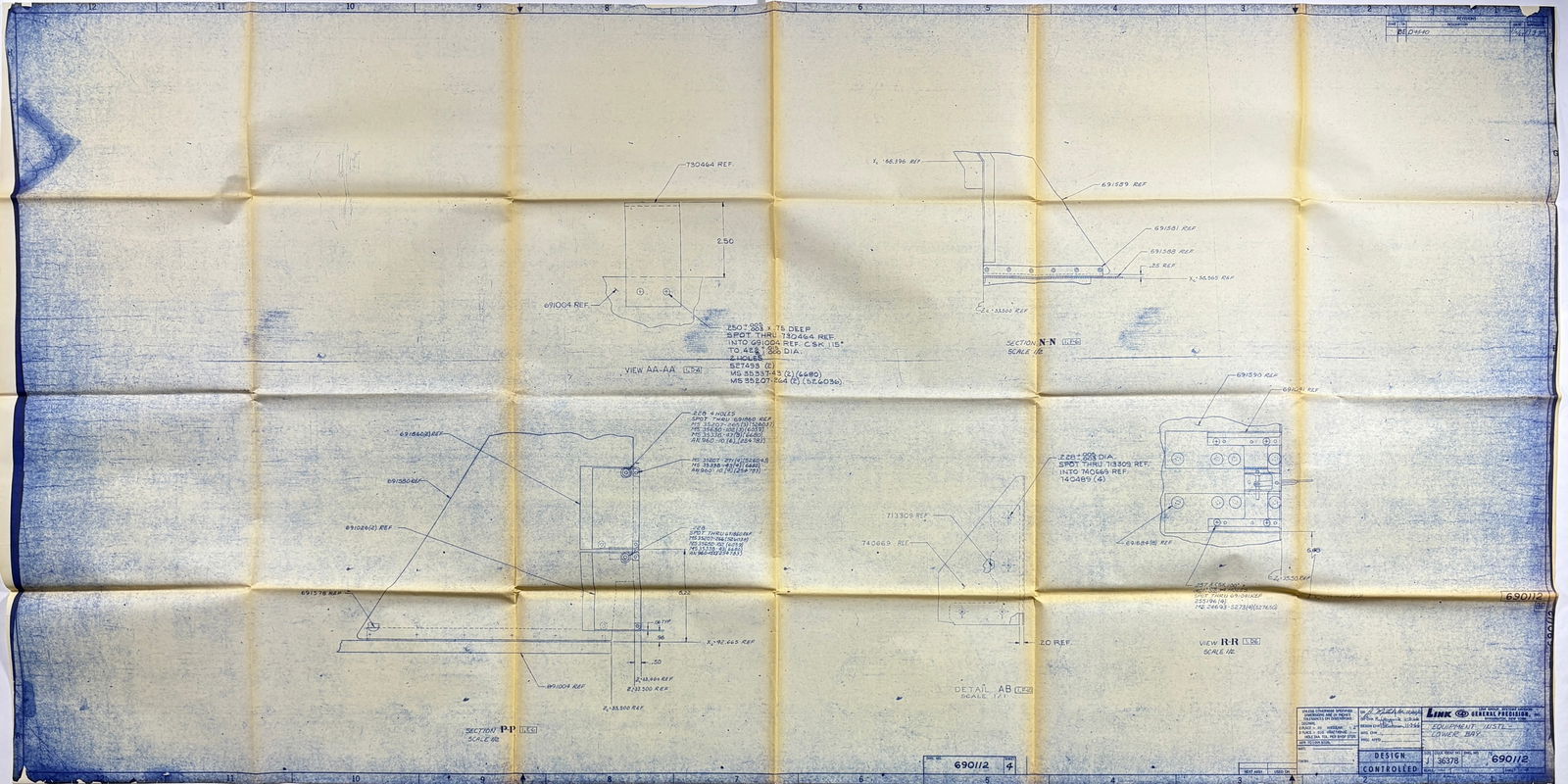 Apollo 11 – Equipment Instl Lower Bay Blueprint by Link-General, Size J (66" x 34") (1 of 6)