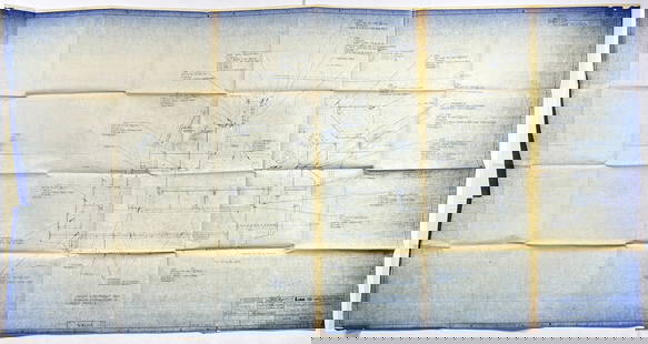 Apollo 11 – Size J Blueprint for Lower Equipment Bay Closeout Installation: LINK GENERAL PRECISION Drawing No. 690112 – Equipment Installation, Lower Bay Size J – 65 x 34 inches A large original NASA engineering blueprint showing detailed structural layouts and hardware