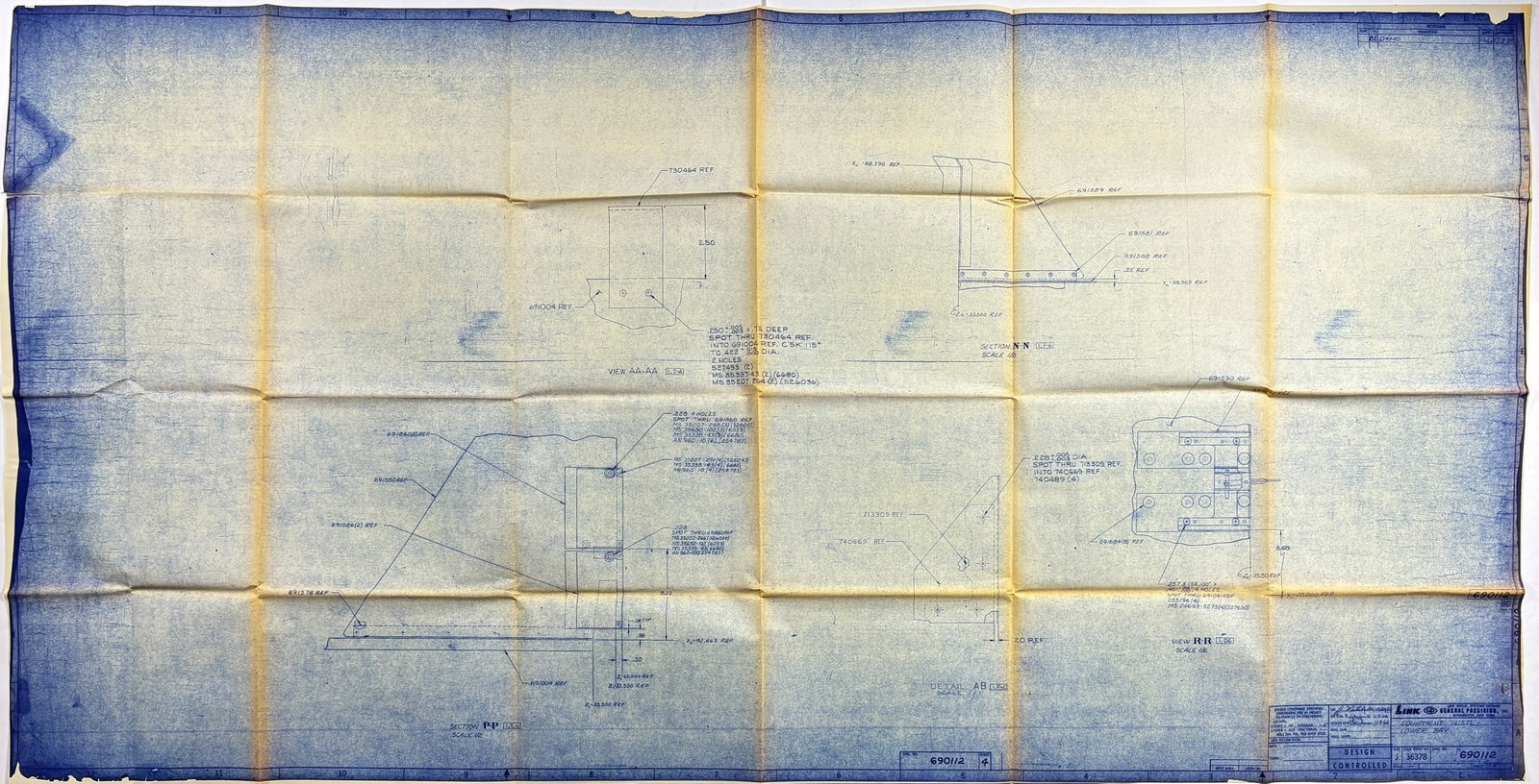 Apollo 11 – Size J Equipment Installation Blueprint for Lower Bay by Link General Precision (1 of 8)