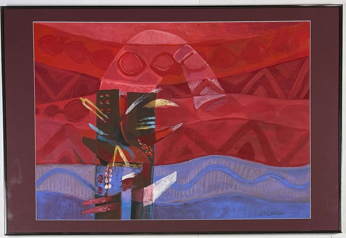 Attrib. Fernando De Szyszlo - Oil on Paper (1 of 8)