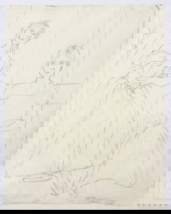Pablo Picasso – Pencil Drawing of Olga Khokhlova, Signed: PABLO PICASSO (1881–1973) Portrait Drawing of Olga Khokhlova Pencil on paper Signed lower left A delicate pencil drawing attributed to Pablo Picasso, depicting his first wife and muse, Olga Khokhlov