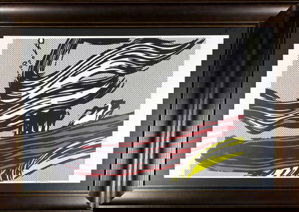 Roy Lichtenstein - Brushstrokes, 1967 (Silkscreen): ROY LICHTENSTEIN (1923-1997) Brushstrokes, 1967 Silkscreen 32 x 46.5 inches
