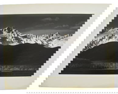Ansel Adams - Winter Sunrise, 1944 (Photograph): ANSEL ADAMS (1902–1984) Winter Sunrise, 1944 Photograph 14.25 x 18 inches A striking original photograph by legendary American photographer Ansel Adams, titled Winter Sunrise, one of his most iconic