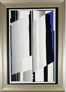 Roy Lichtenstein - Twin Mirrors, 1970 (Silkscreen): ROY LICHTENSTEIN (1923-1997) Twin Mirrors, 1970 Silkscreen 31.5 x 44 inches