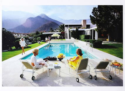 Slim Aarons - Poolside Gossip, C-Print w/ (COA): SLIM AARONS (1916–2006) Poolside Gossip C-print Comes with Certificate of Authenticity One of Slim Aarons’ most iconic images, Poolside Gossip was taken in 1970 at the Kaufmann Desert House in