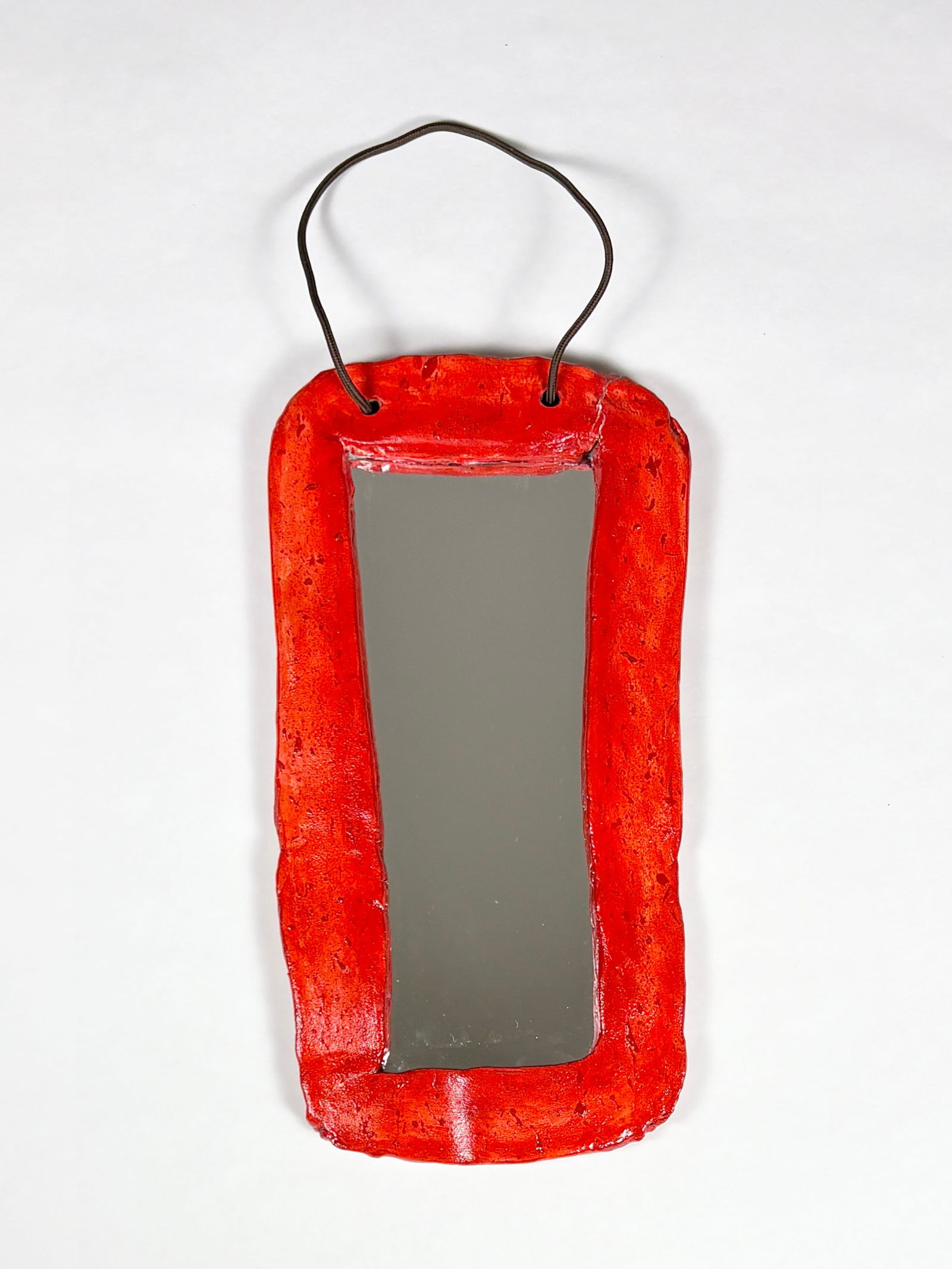 JULIETTE DEREL Ceramic Mirror, Hand-Glazed, Signed, c. 1970s (1 of 6)