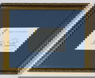 Elvis Presley - Taking Care of Business, Hand Signed: ELVIS PRESLEY (1935–1977) Taking Care of Business Card Hand signed A rare and iconic “TCB&rdquo; business card boldly signed by Elvis Presley, referencing his famous motto “Taking Care of Busine