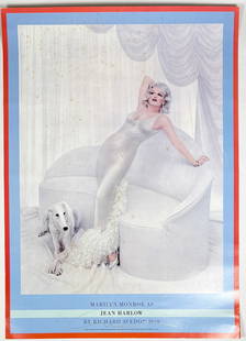 RICHARD AVEDON – Marilyn Monroe as Jean Harlow, Hand Signed, 1958: Richard Avedon (1923–2004) Marilyn Monroe as Jean Harlow, 1958 A striking hand-signed poster by legendary photographer Richard Avedon featuring Marilyn Monroe in her iconic portrayal of Jean Harlow,