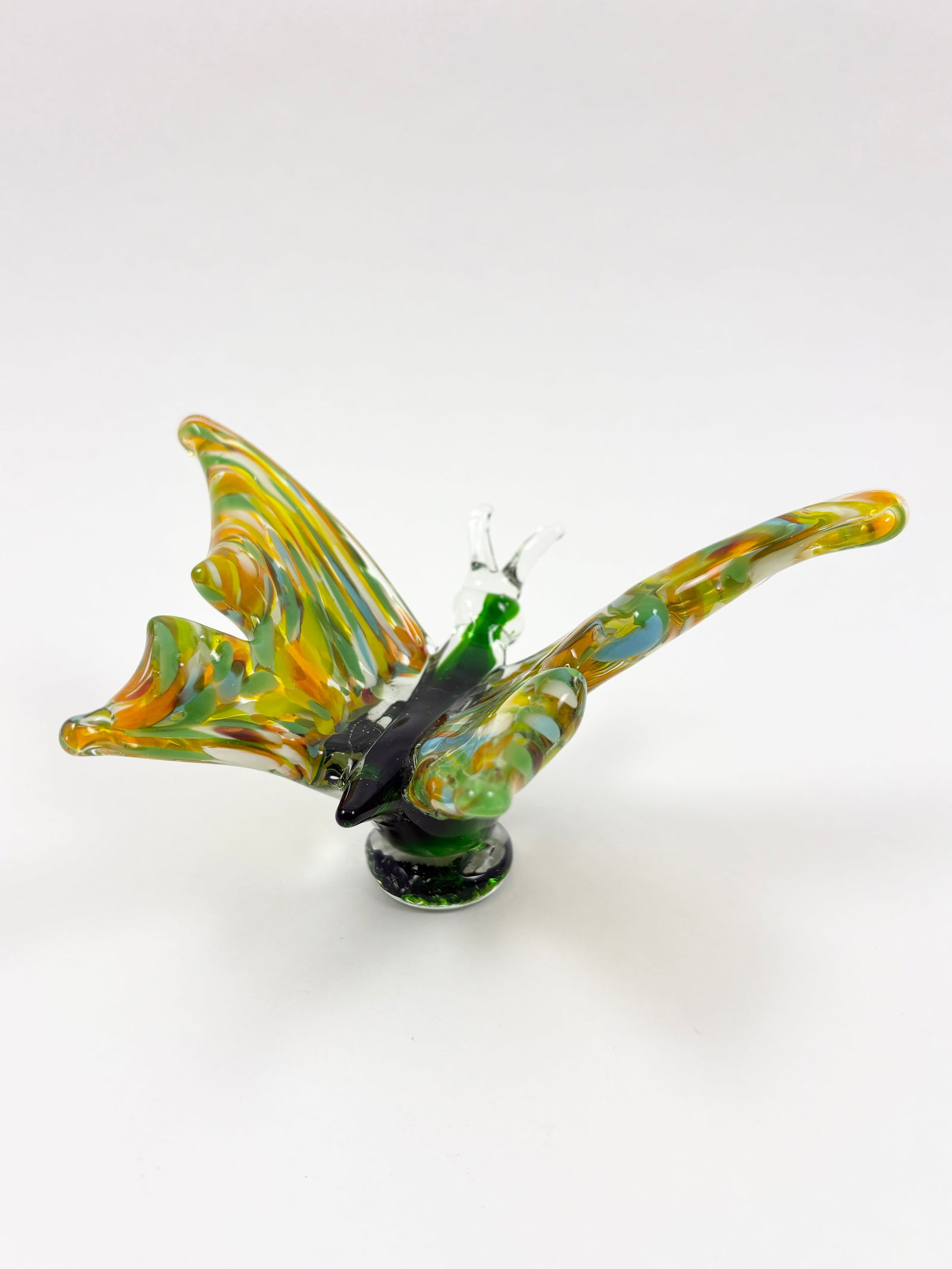 Murano Style Art Glass Bird Sculpture – Multicolor, 5.5" Wide (1 of 8)