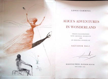 Salvador Dali - Alice in Wonderland, 1969 (Hand Signed): SALVADOR DALI (1904–1989) Alice’s Adventures in Wonderland, 1969 A rare and highly collectible edition of Lewis Carroll’s classic, illustrated by surrealist master Salvador Dalí. This edition f