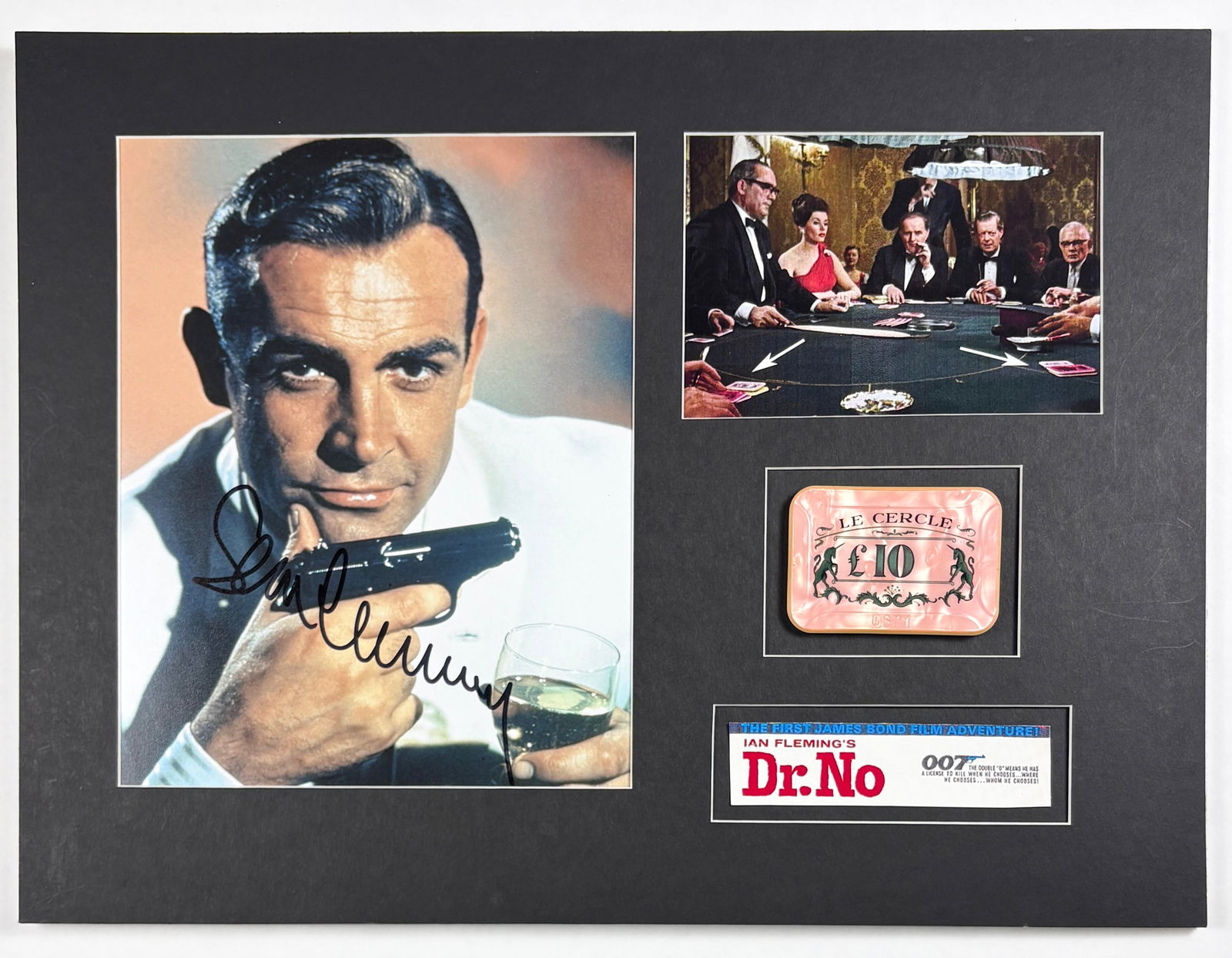 Sean Connery Signed "Dr. No" Display with Screen-Used Casino Chip & Photos (1 of 10)