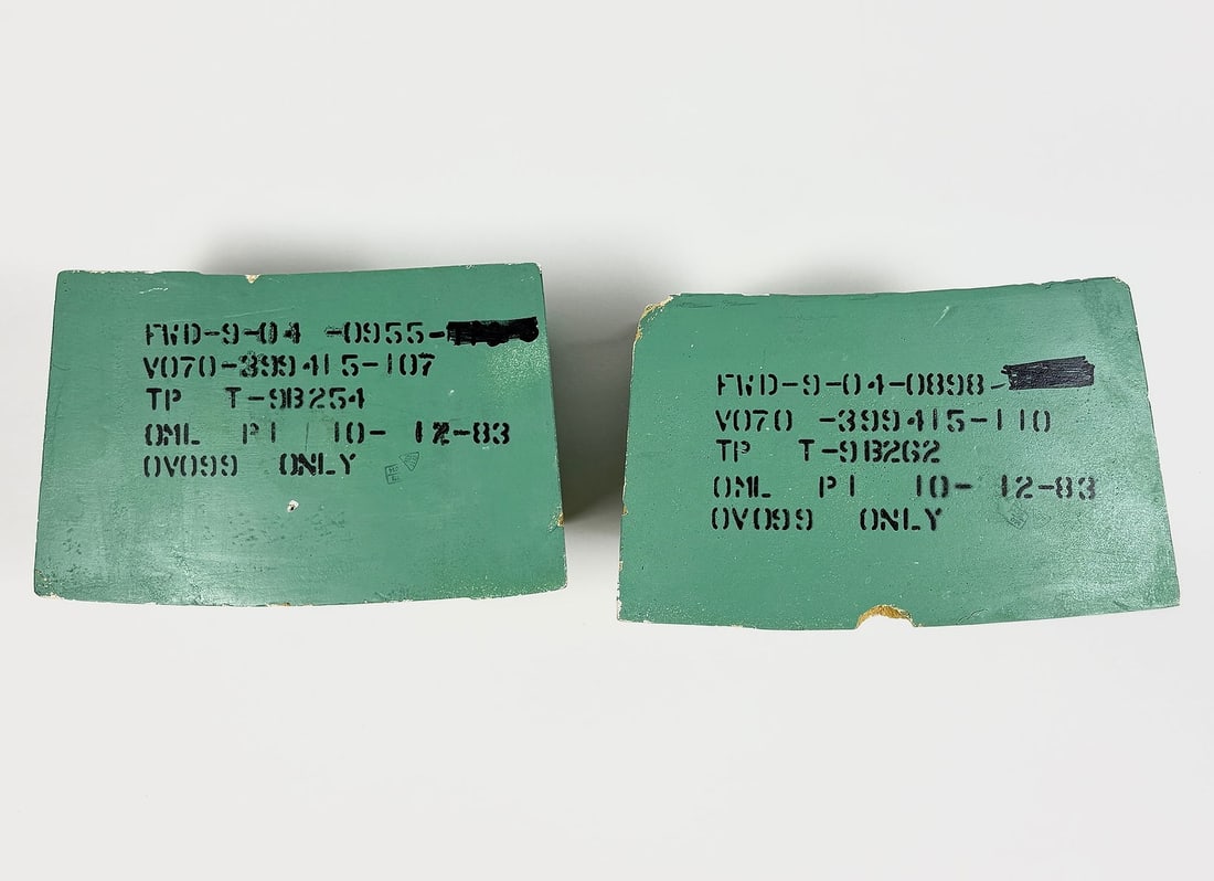 Set of 2 NASA Fit Check Tiles – Space Shuttle Challenger OV-099, Forward Fuselage Nose Cap (1 of 8)