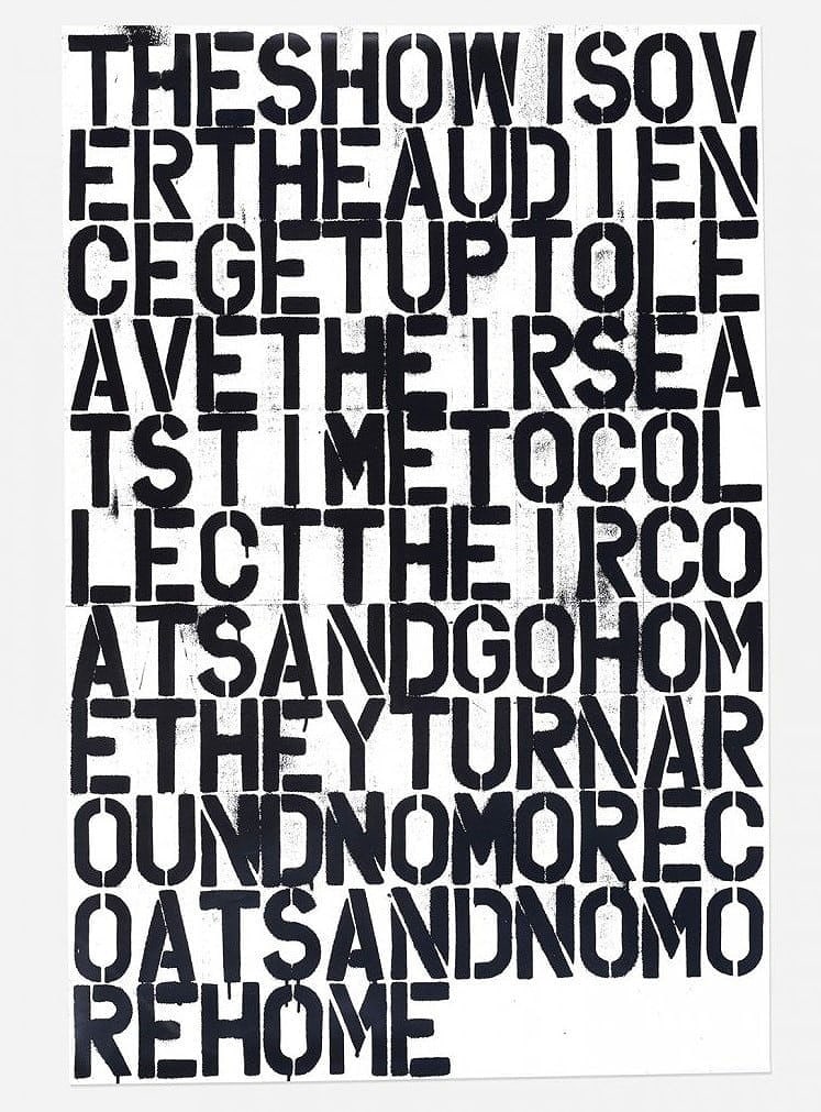 Christopher Wool - Untitled, 1993 (Offset Lithograph): CHRISTOPHER WOOL (American, b. 1955) Untitled, 1993 Medium: Offset lithograph on paper Signature: Unsigned, as issued A striking text-based composition from Christopher Wool’s celebrated body of wor