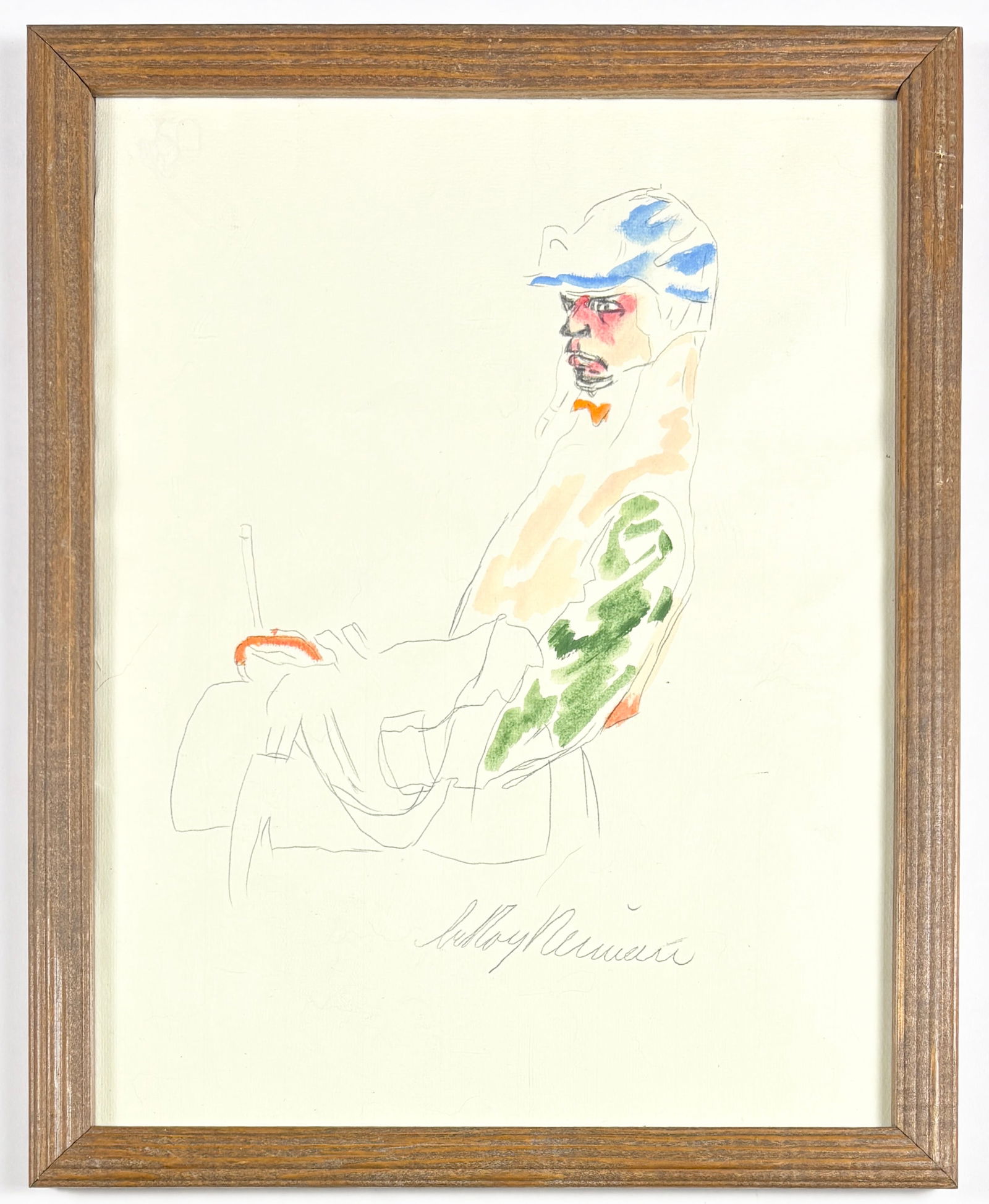 LeRoy Neiman – Jockey, 1979 Watercolor, Attrib. (1 of 6)