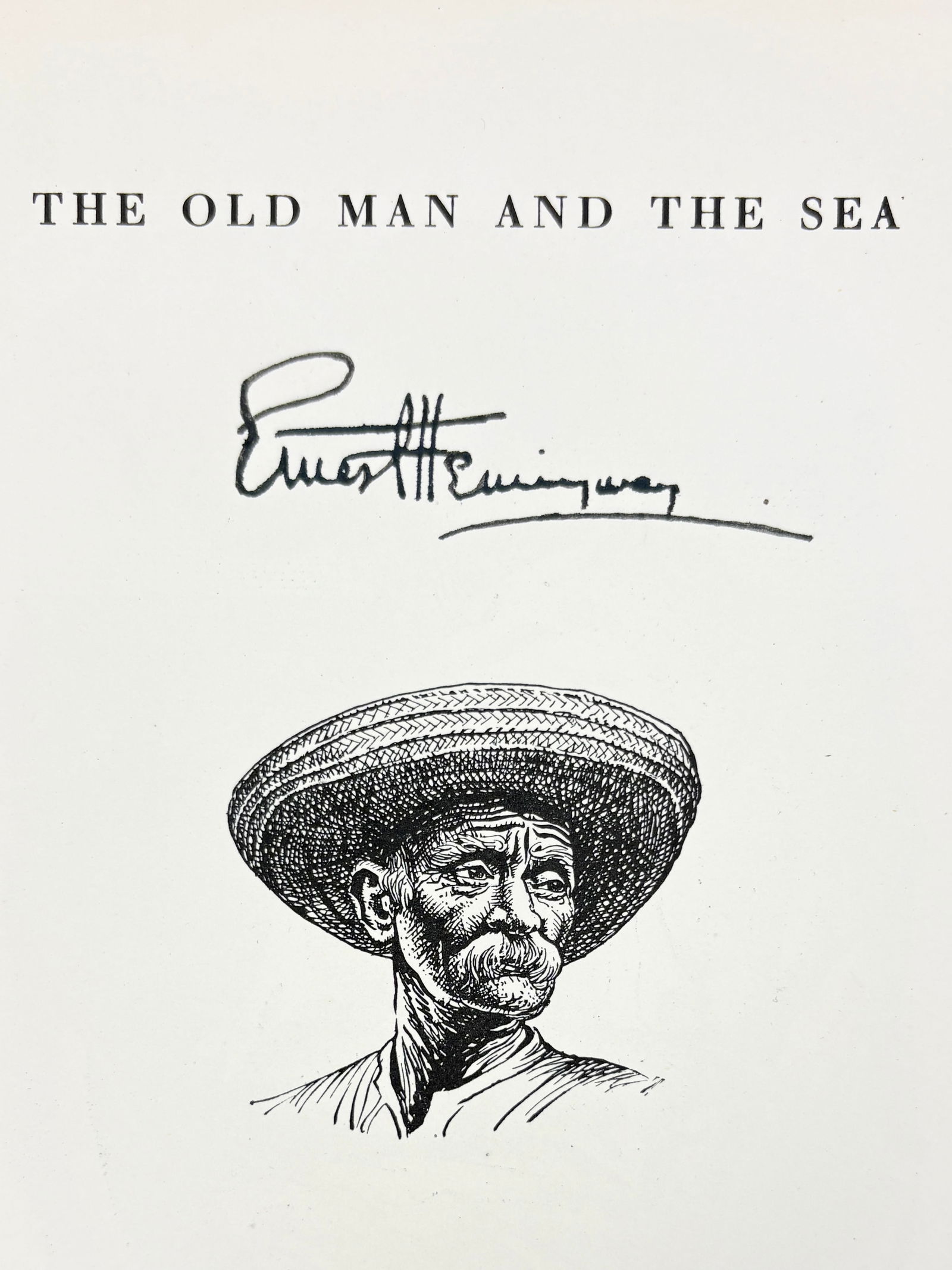 Ernest Hemingway - The Old Man and the Sea, Hand Signed First Illustrated Edition (1 of 9)