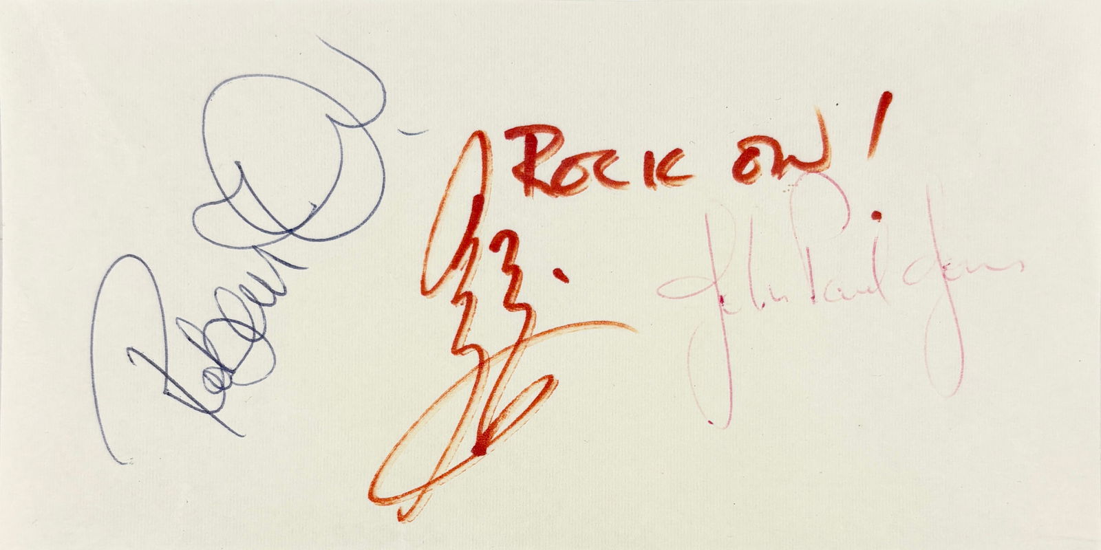 Led Zeppelin - Hand Signed Cut (1 of 4)