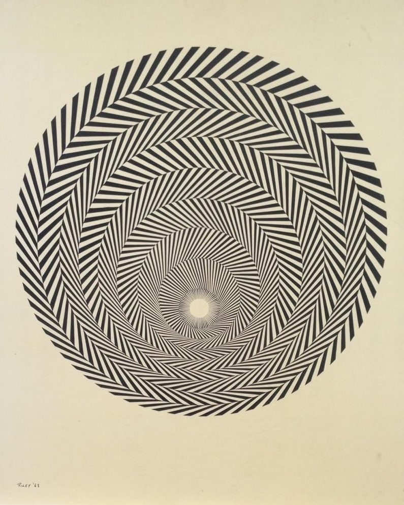 Bridget Riley - Untitled, Offset Lithograph (Hand Signed): BRIDGET RILEY (British, b. 1931) Untitled Hand-signed offset lithograph A striking example of Bridget Riley’s pioneering Op Art style, this work demonstrates her signature use of geometric precision