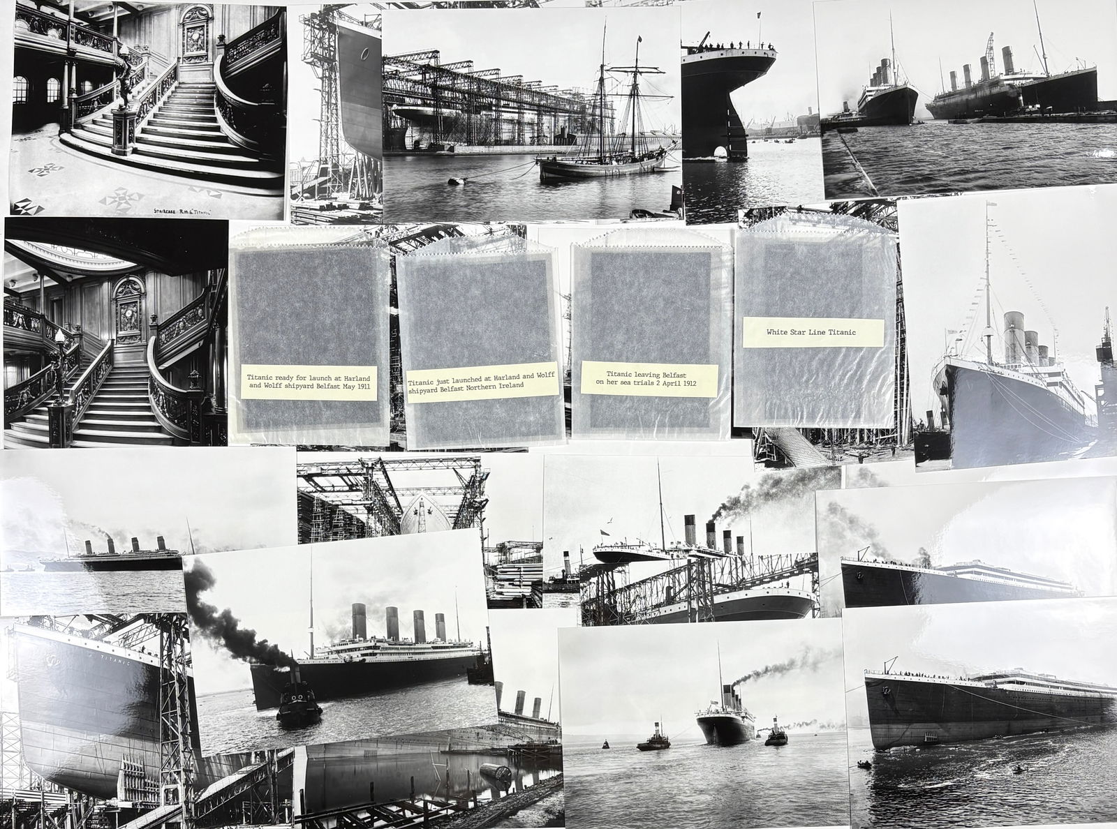 RMS Titanic Photographs – Set of 21, Construction & Sea Trials (1 of 19)