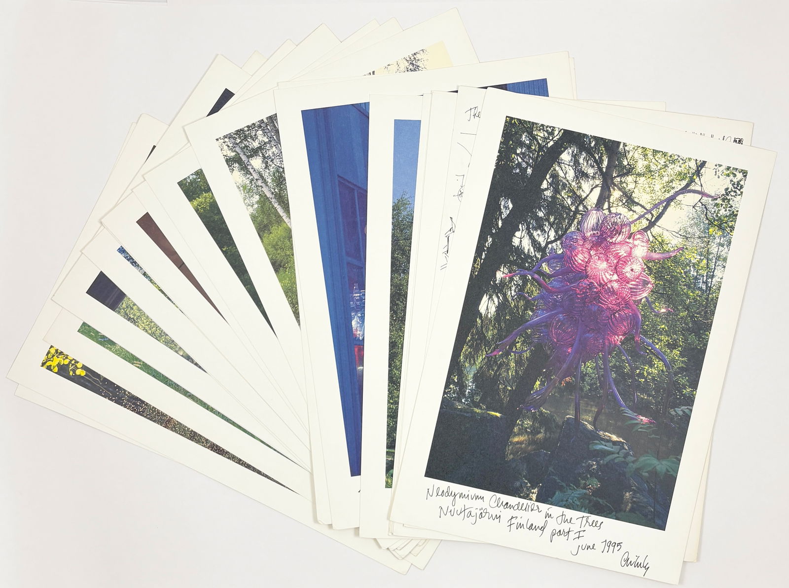 Dale Chihuly - Huge Lot of 22 Vintage Prints: Dale Chihuly, Vintage Prints Prints Each measuring 12.25 x 18 inches A group of twenty-two vintage prints by Dale Chihuly, depicting glass installations and related imagery. The lot includes 22